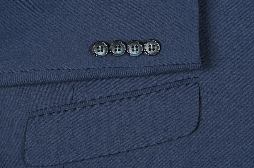 (34S, 36R, 50R) Performance Stretch Suit 2 Piece Slim Fit in Blue