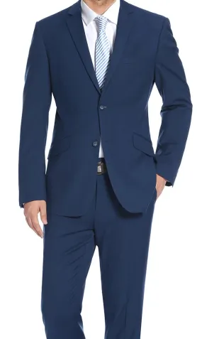 (34S, 36R, 50R) Performance Stretch Suit 2 Piece Slim Fit in Blue