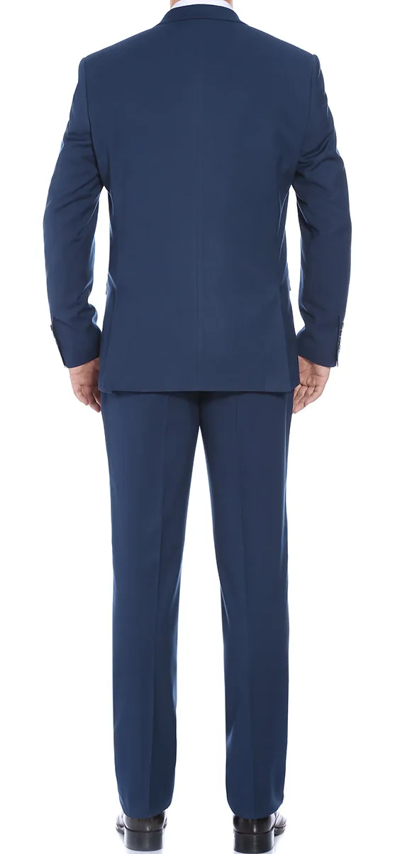 (34S, 36R, 50R) Performance Stretch Suit 2 Piece Slim Fit in Blue