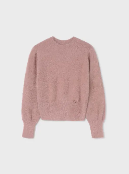 7302 Mayoral Tween/Teen Girls Faux Fur Jumper - Nude