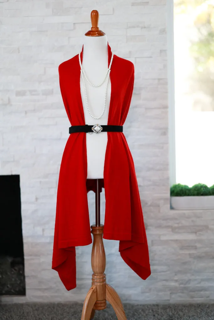 All Season Scarf in Cotton Knit - Red (Limited Edition)
