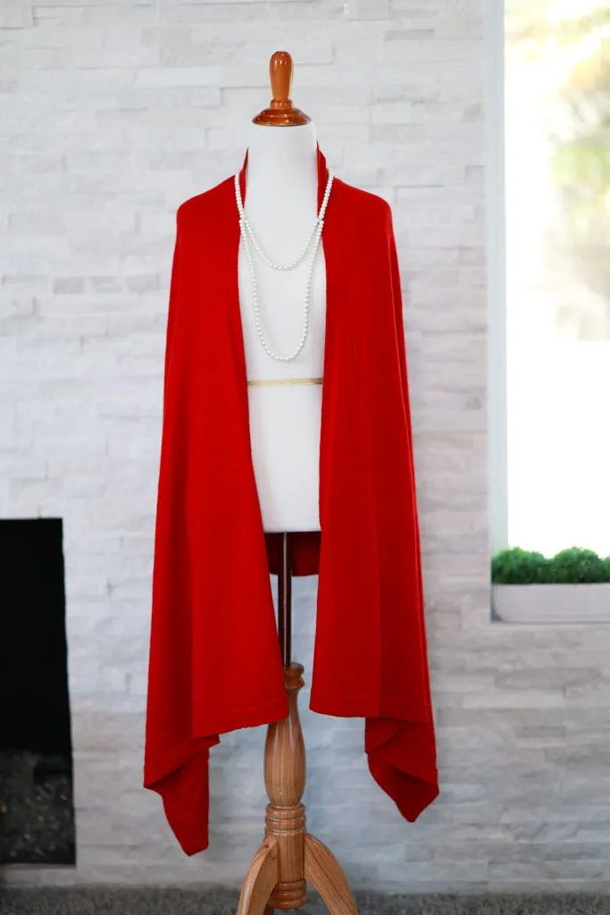 All Season Scarf in Cotton Knit - Red (Limited Edition)