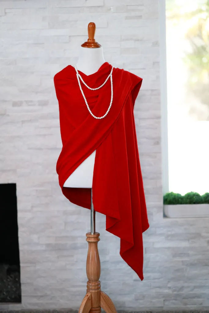 All Season Scarf in Cotton Knit - Red (Limited Edition)