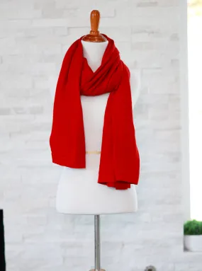 All Season Scarf in Cotton Knit - Red (Limited Edition)