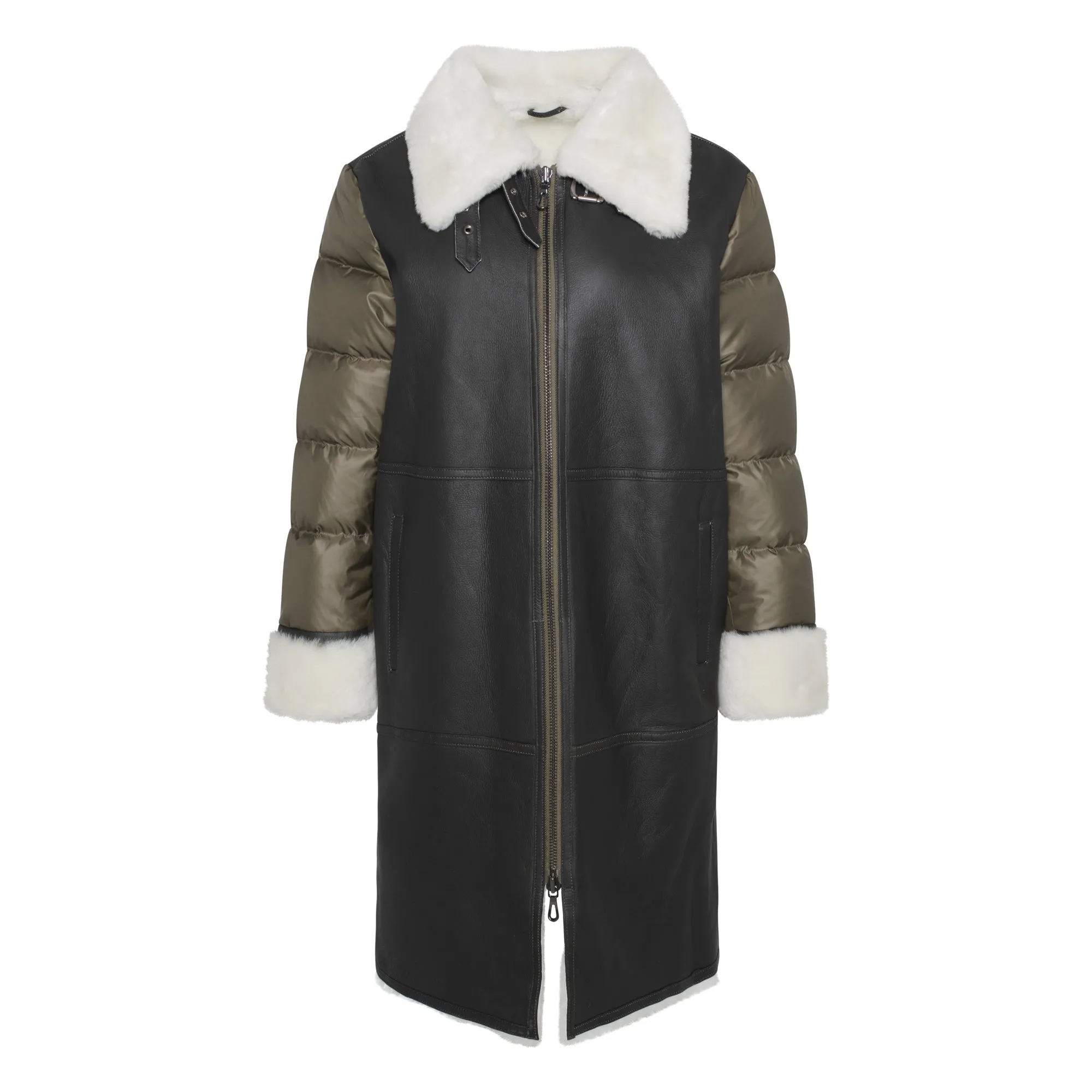 ALMA Shearling Down Puffer Coat