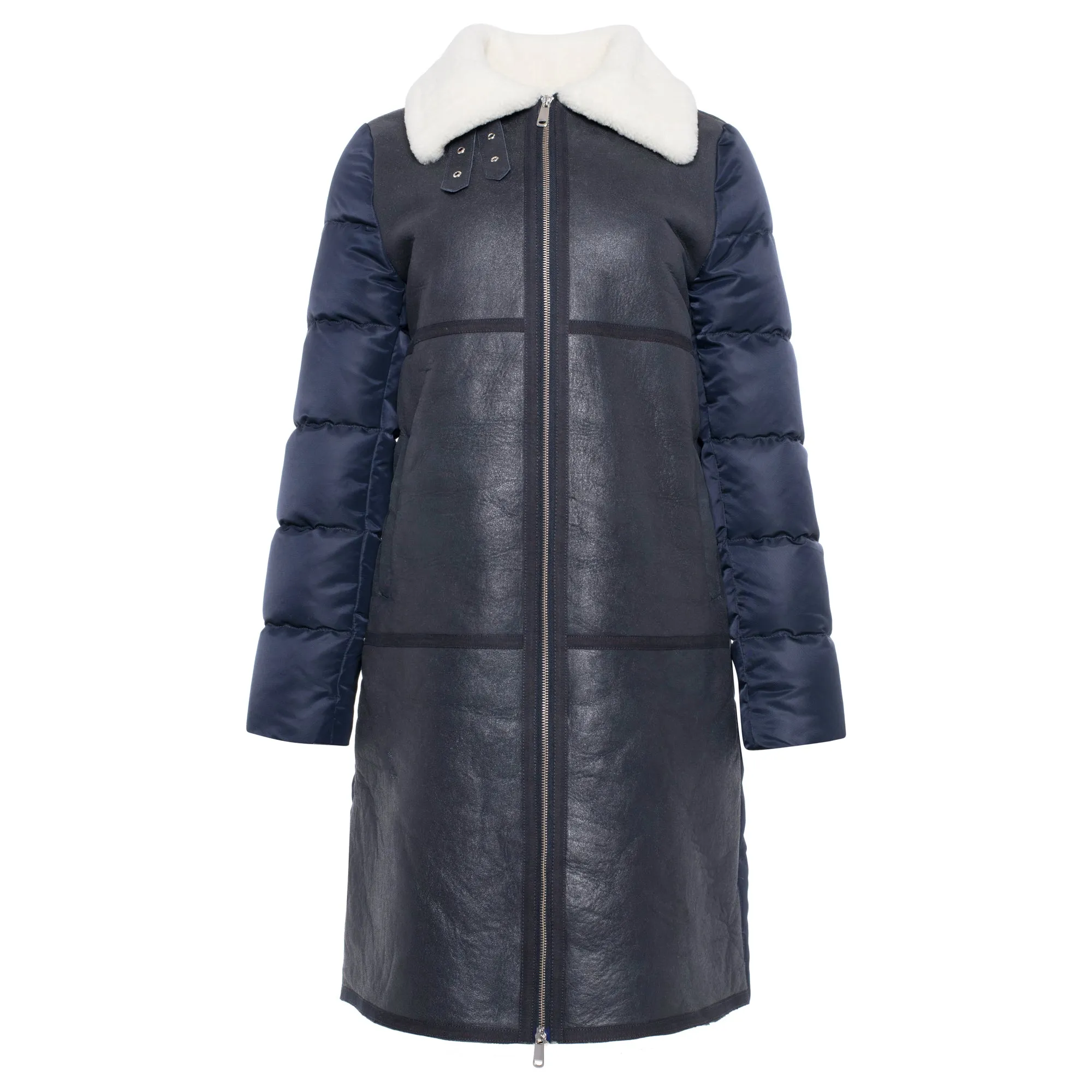 ALMA Shearling Down Puffer Coat