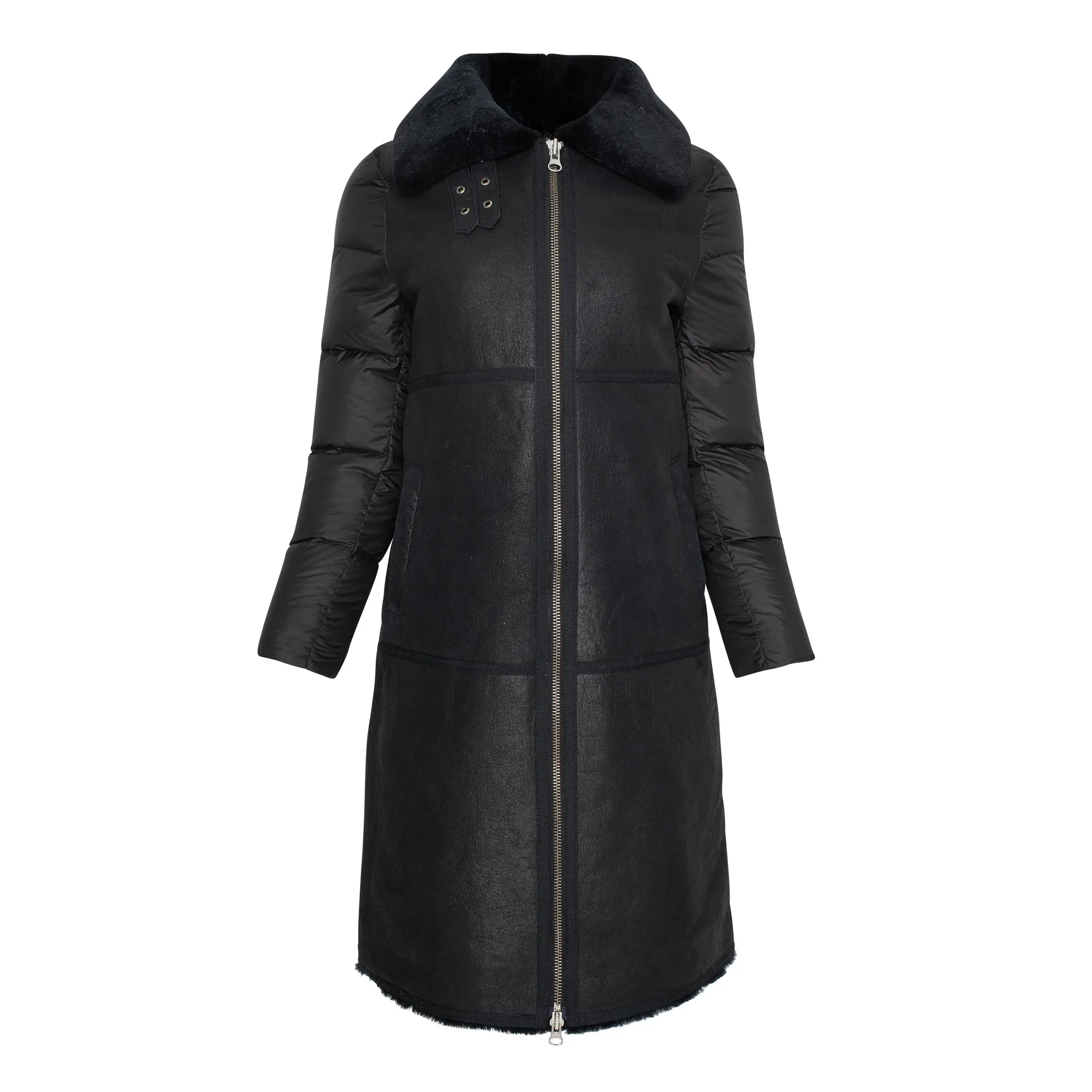 ALMA Shearling Down Puffer Coat