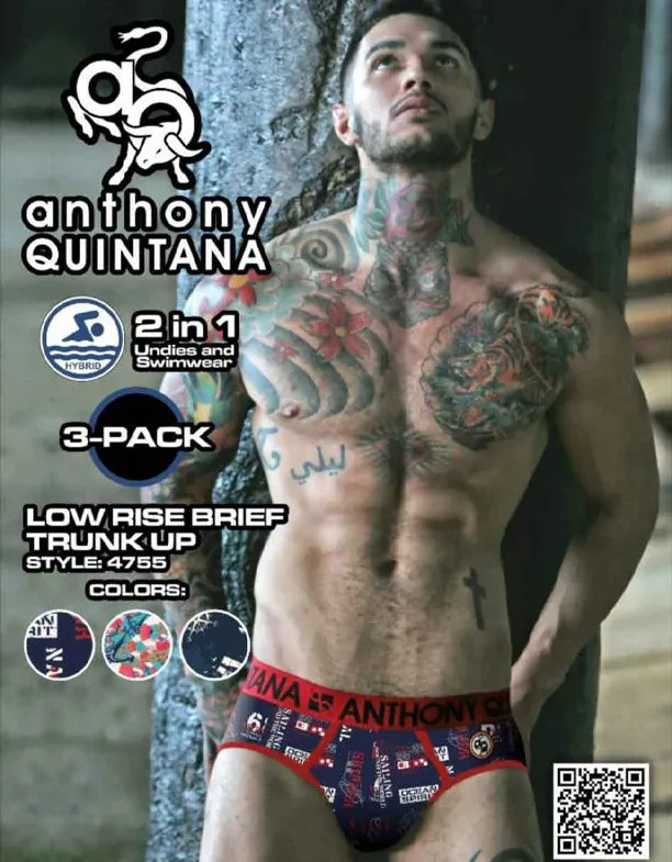 Anthony Quintana Men's Underwear 3-Piece Pack: Brief, Boxer Brief & Long John in Premium Microfiber