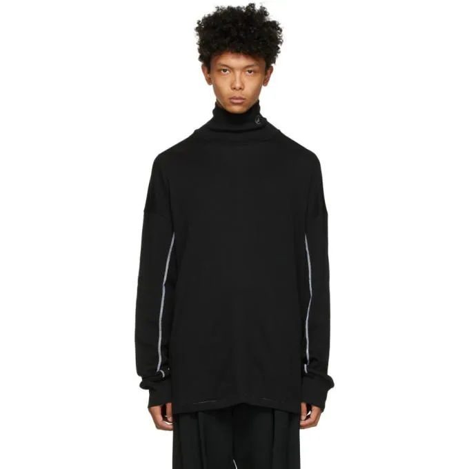 BED J.W. FORD Black Ribbed Turtleneck
