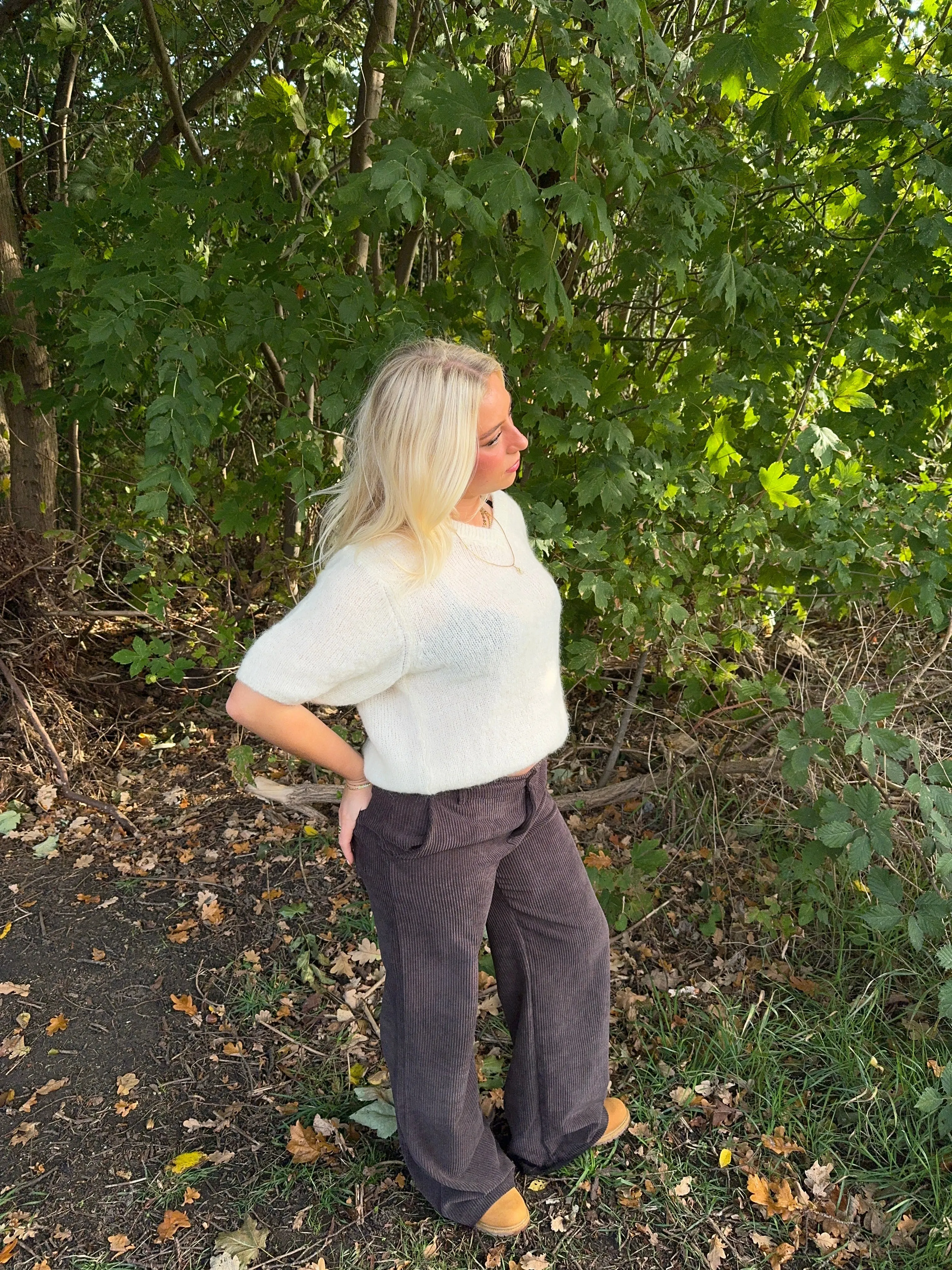 Betsy baggy corduroy pants - Brown