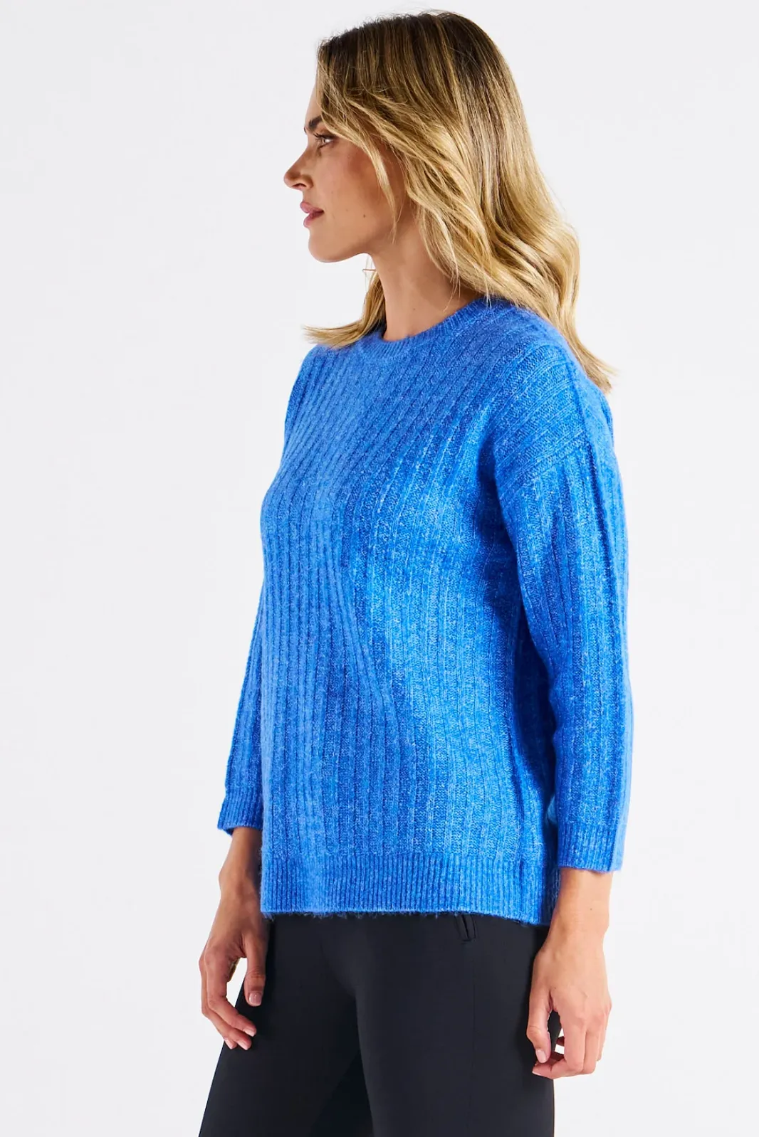 Betty Basics Kayla Knit Jumper - Horizon Blue