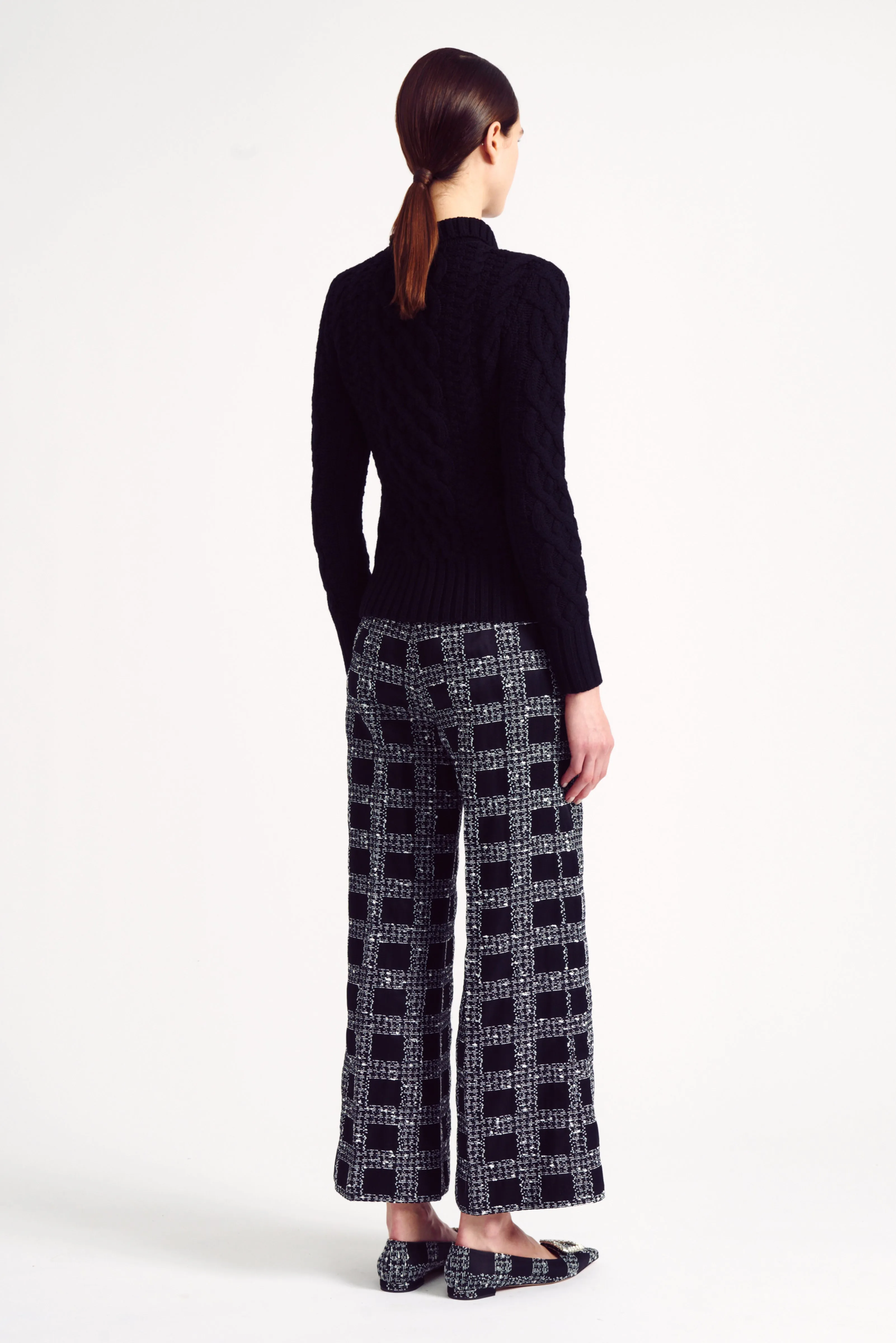 Bobbie Black Cashfeel Cable Knit Jumper