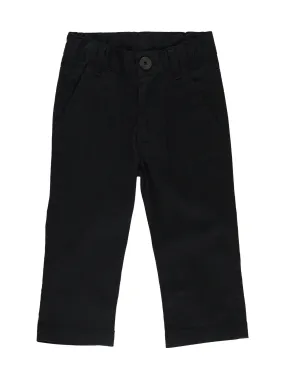 Boys Black Stretch Chino Pants