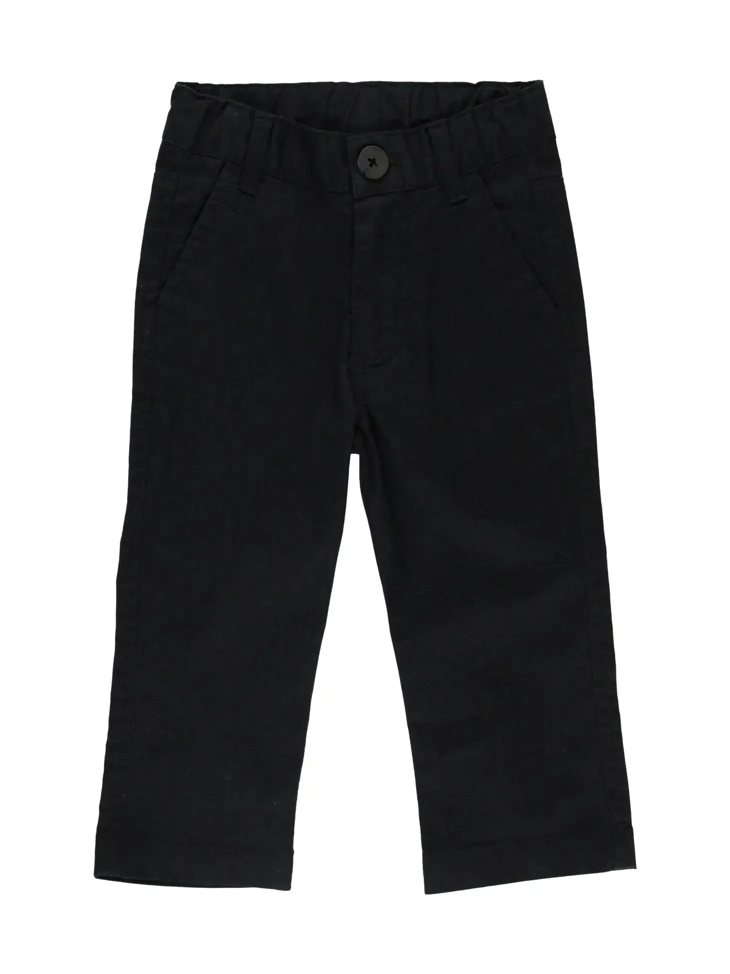 Boys Black Stretch Chino Pants