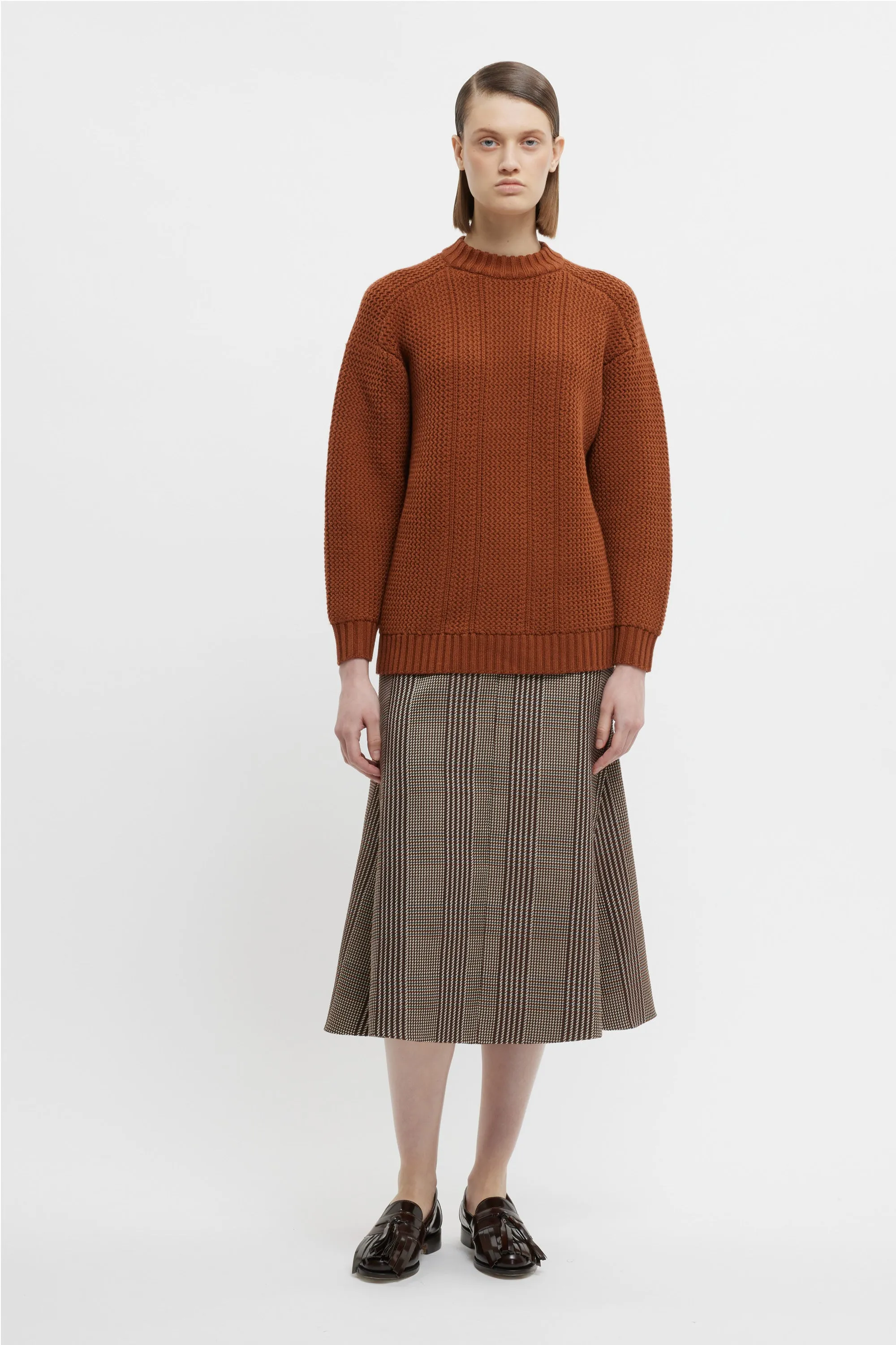 Combey Knit In Caramel Cashfeel