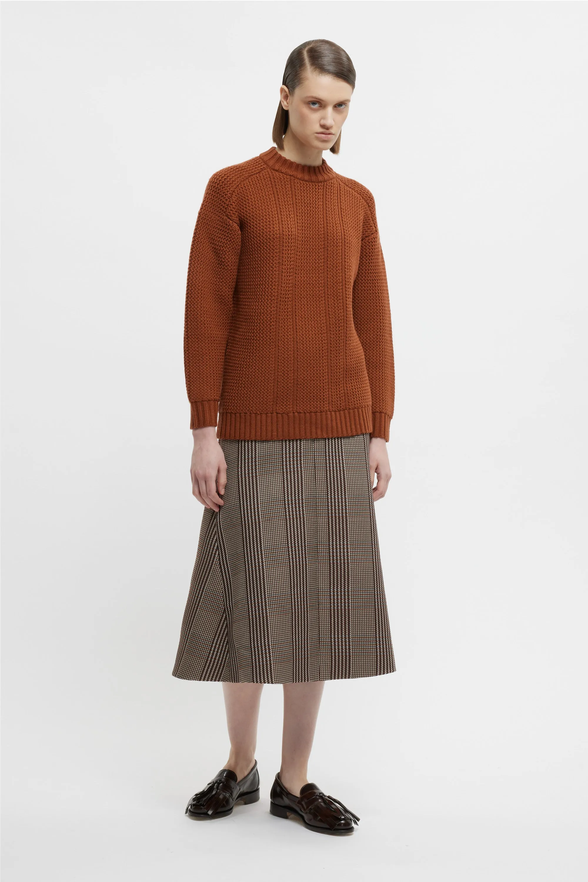 Combey Knit In Caramel Cashfeel