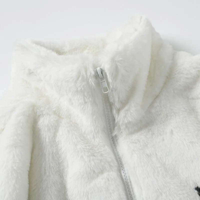 Cozy Cross Rabbit Fur Coat