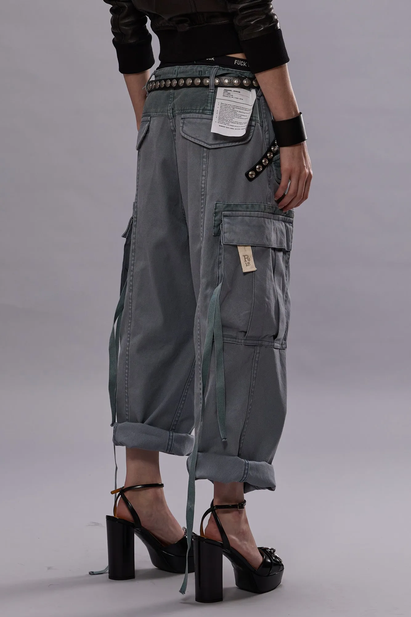 CROPPED CARGO - FADED STEEL BLUE CANVAS