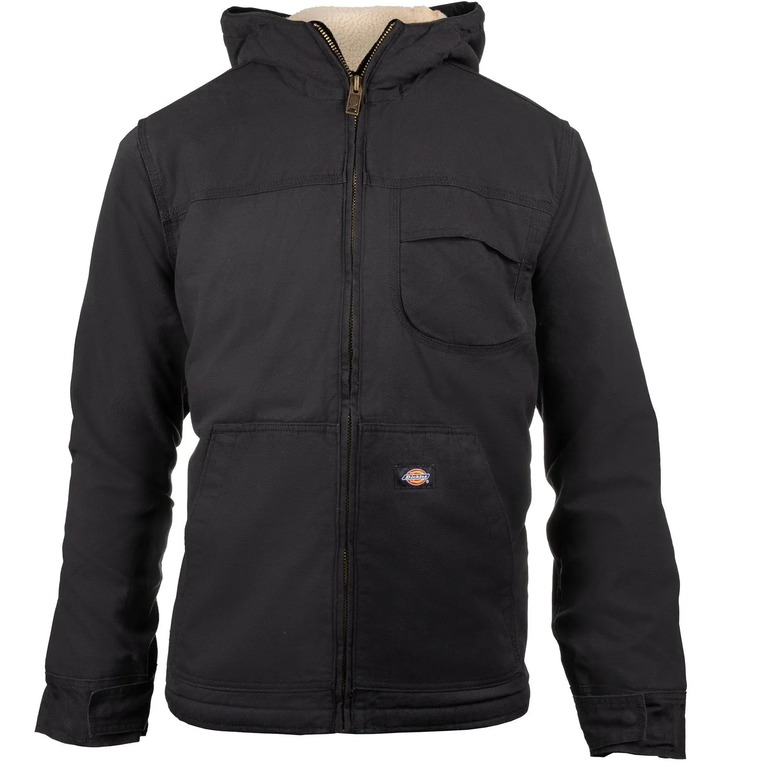 Dickies Mens Sherpa Lined Duck Jacket - Black