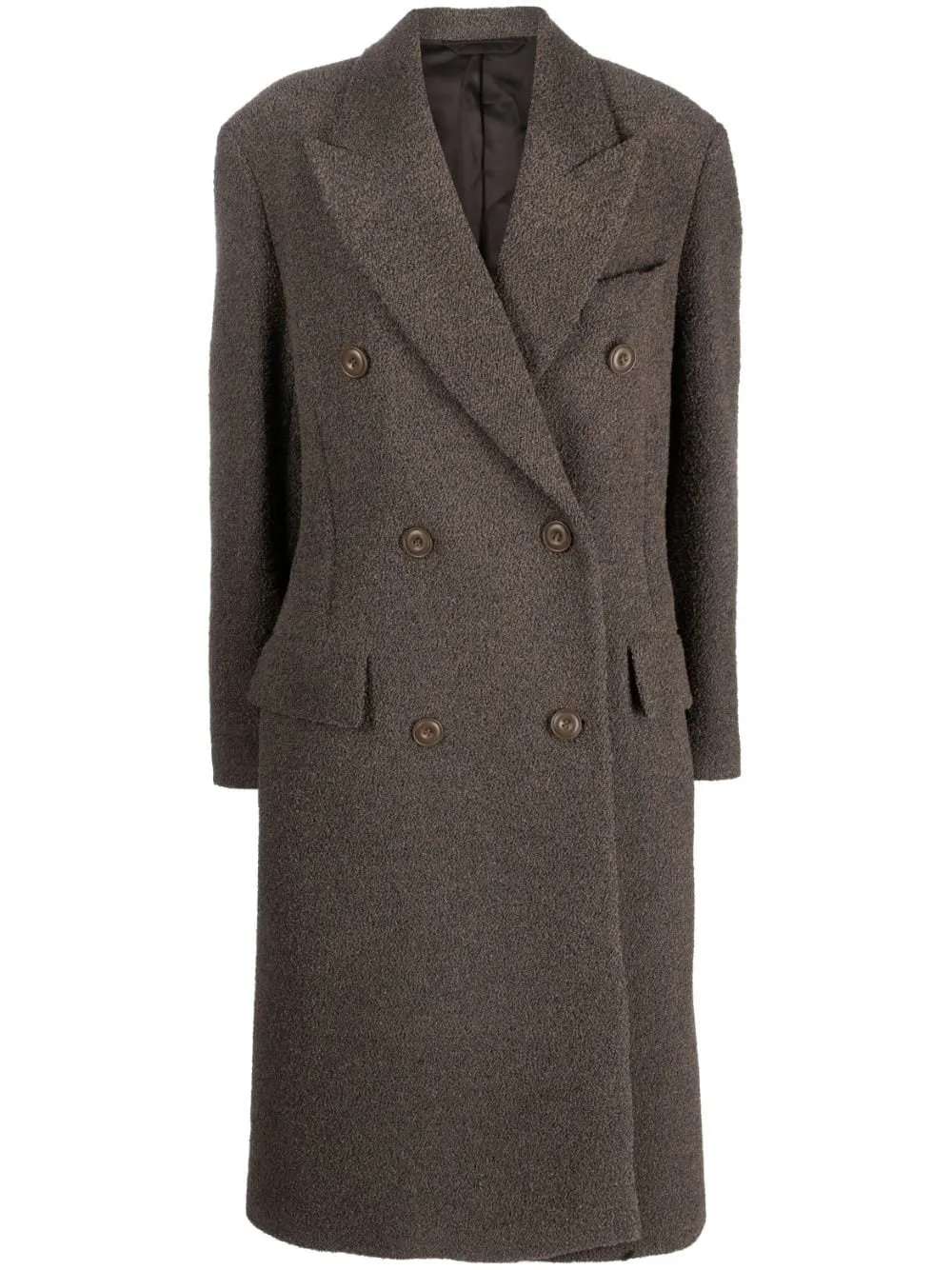 Double-breasted wool coat
