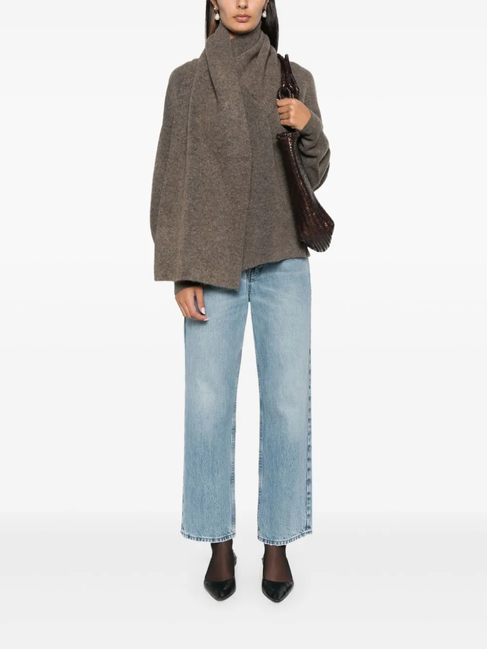 Draped-Scarf Knit