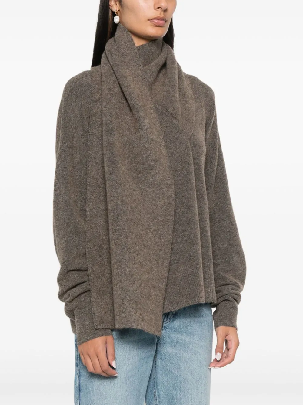 Draped-Scarf Knit