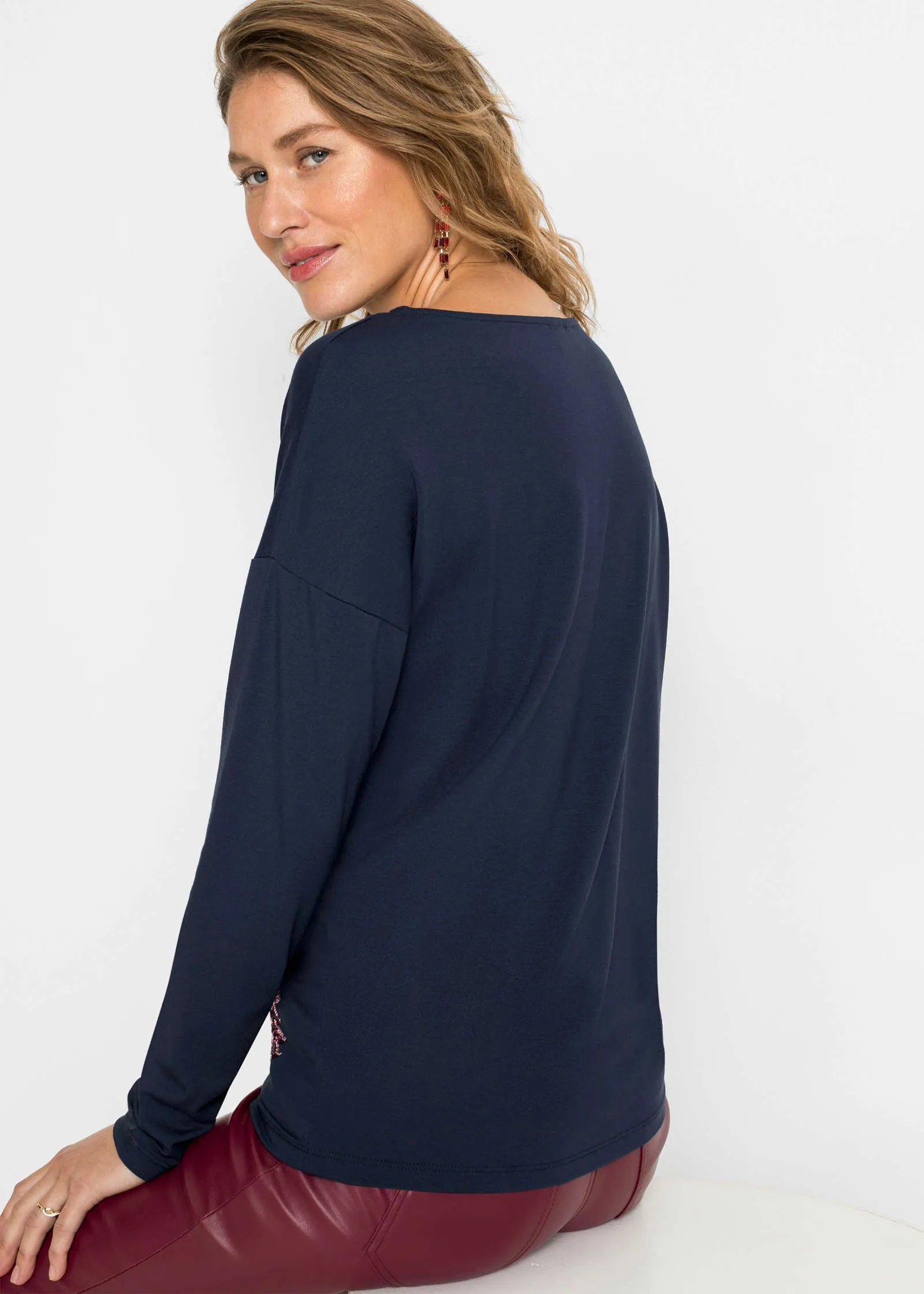 Embellished Tree Top - Blue