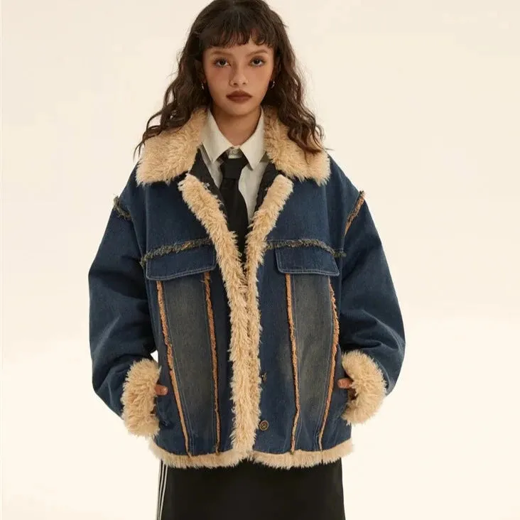 Flo Furry Denim Coat