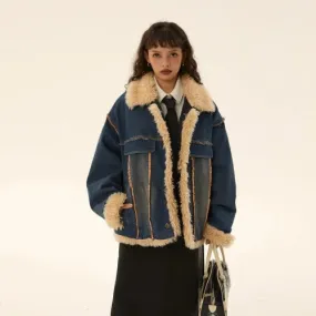 Flo Furry Denim Coat