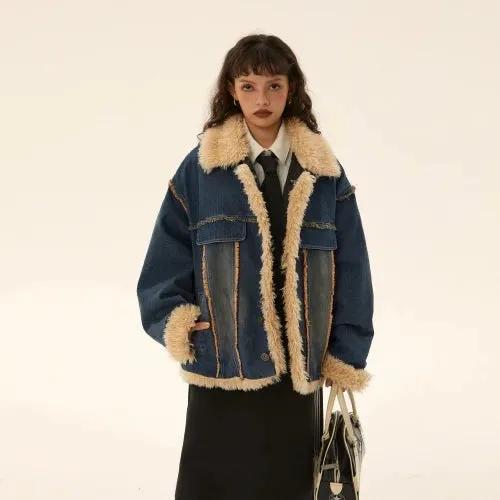 Flo Furry Denim Coat