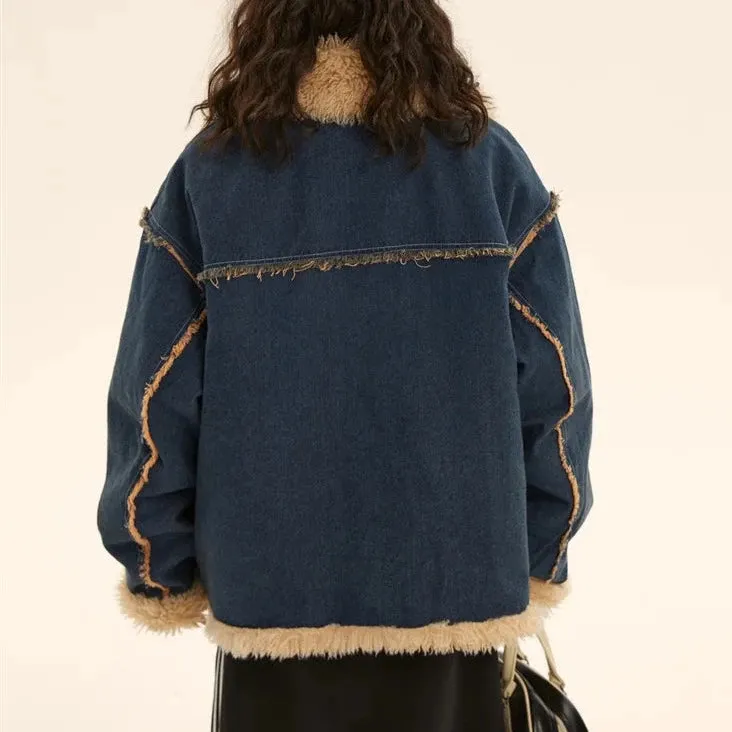Flo Furry Denim Coat