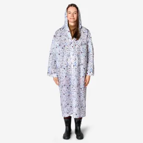 Floral rain coat with pouch for adults - Size L/XL
