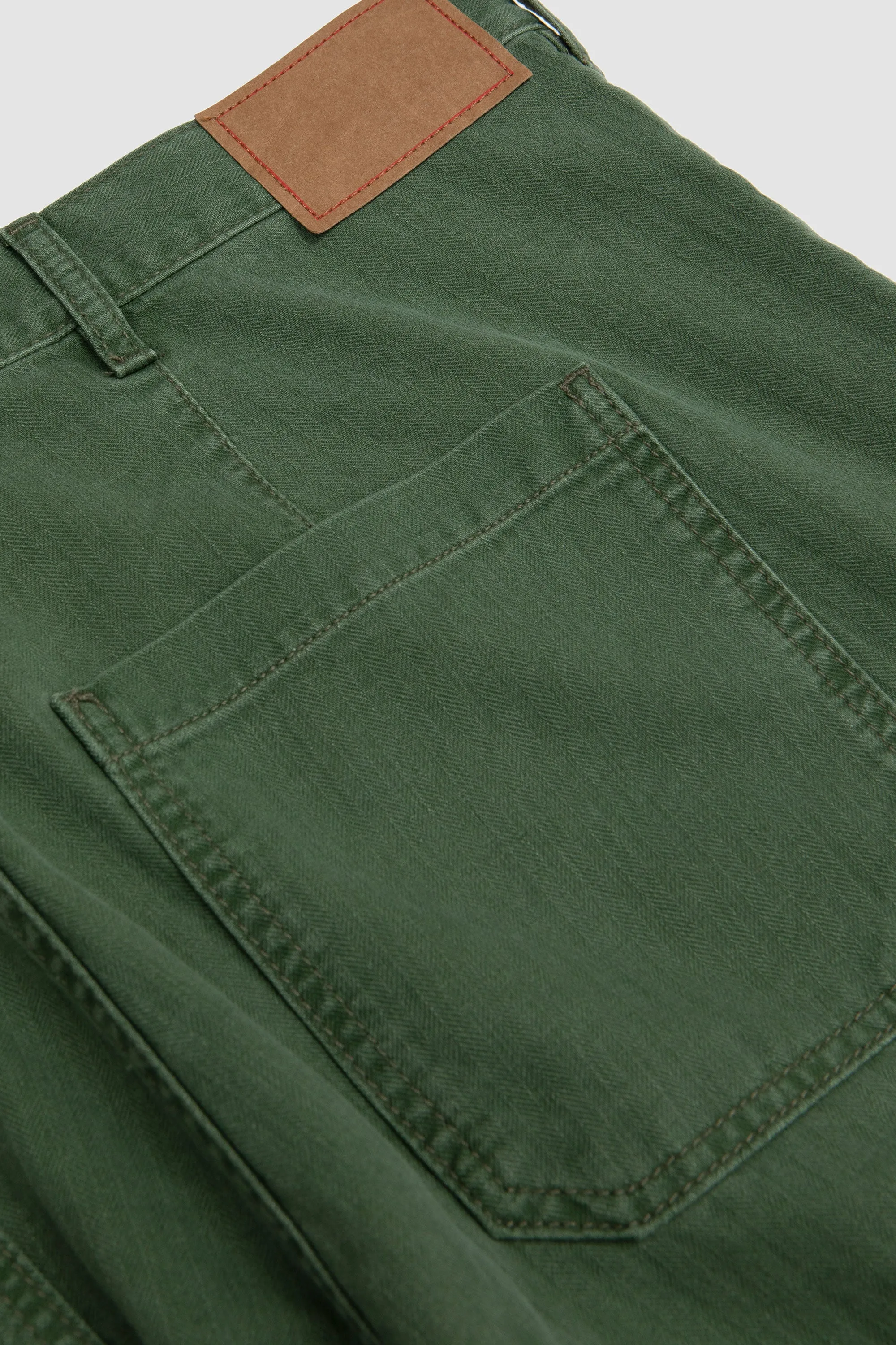 Genua Worker Chino Chevron Green