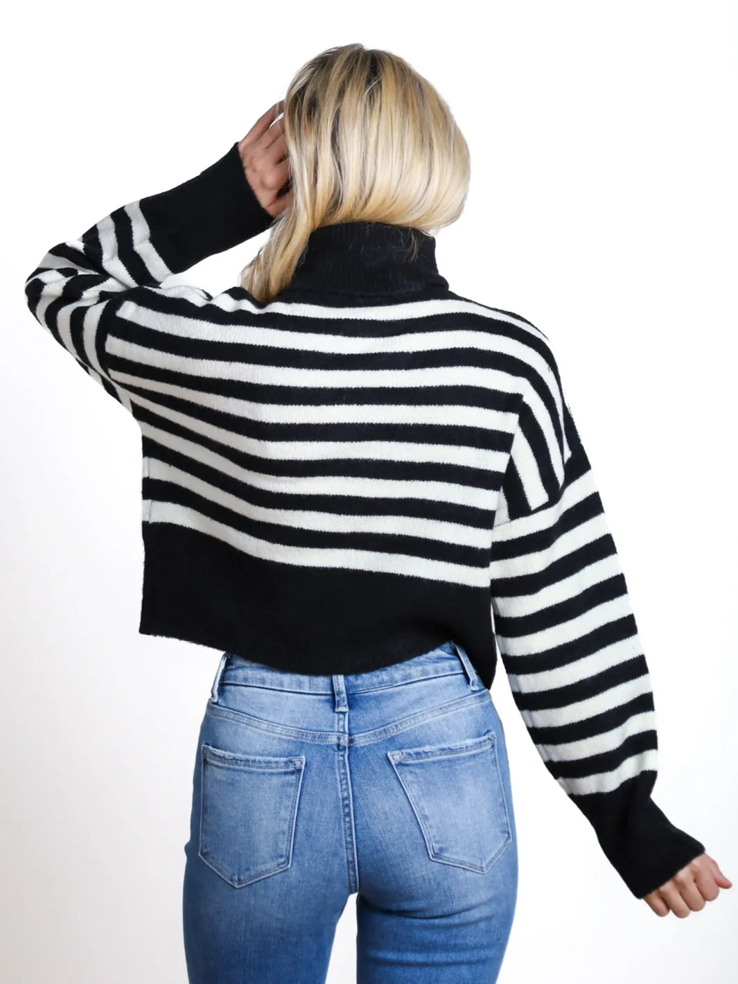 Gorgeous Favorite Striped Turtleneck Sweater- Final Sale