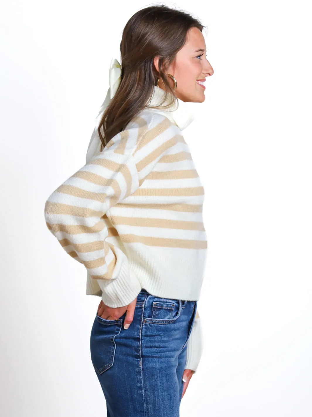 Gorgeous Favorite Striped Turtleneck Sweater- Final Sale