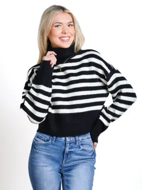 Gorgeous Favorite Striped Turtleneck Sweater- Final Sale