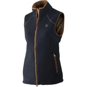 Harkila Sandhem Ladies Poalrtec Fleece Waistcoat - Dark Navy Melange
