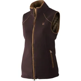 Harkila Sandhem Ladies Poalrtec Fleece Waistcoat - Dark Port Melange