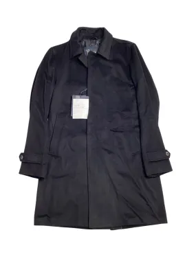 Herno Men's Modern Fit Woven Overcoat Coat EU 52 US 42R Black Wool Wool Cashmere