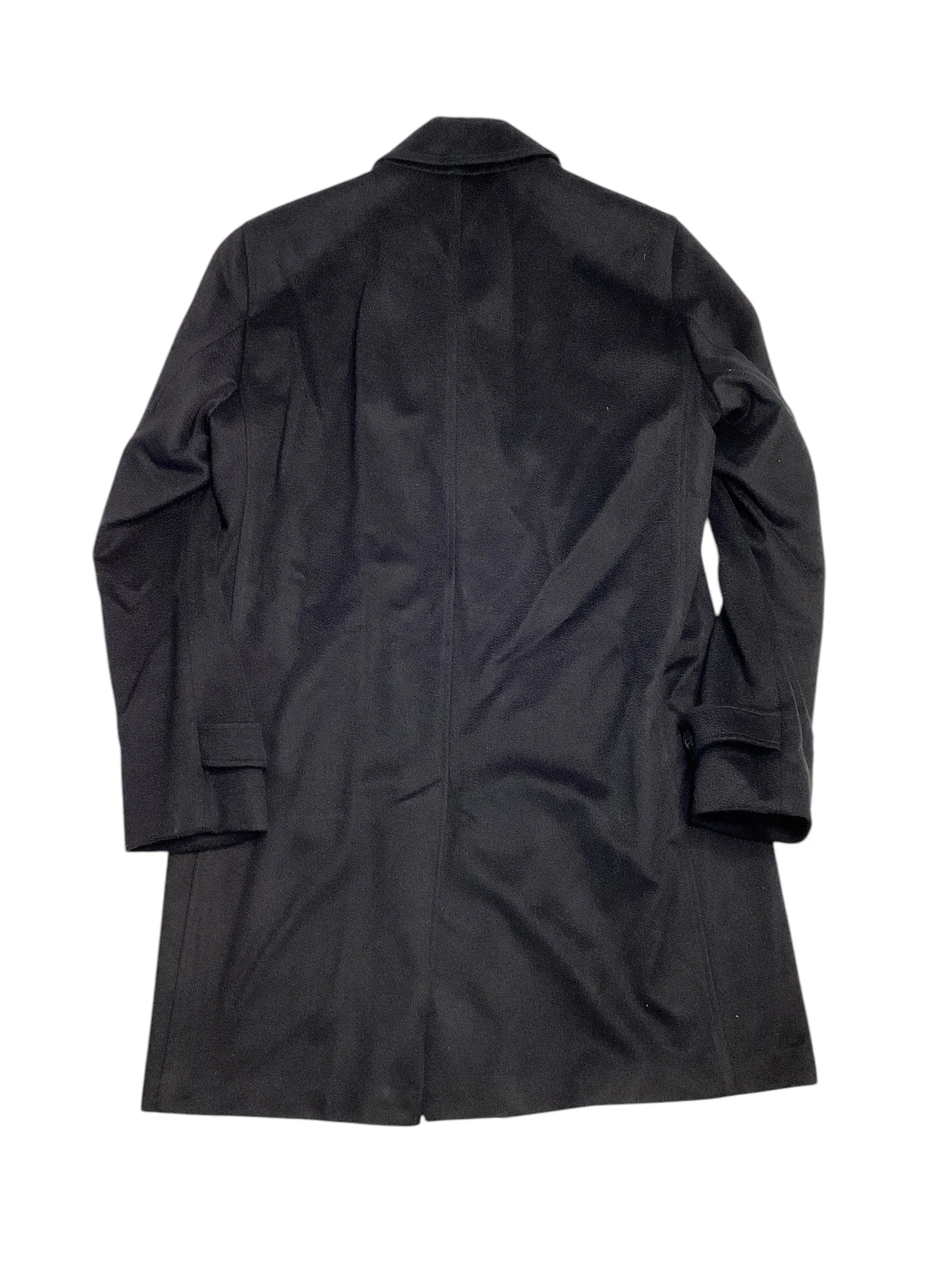 Herno Men's Modern Fit Woven Overcoat Coat EU 52 US 42R Black Wool Wool Cashmere