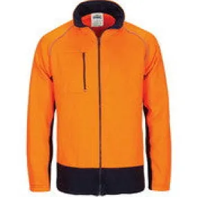 HiVis 2 Tone Full Zip Fleecy Sweat Shirt With Two Side Zipped Pockets