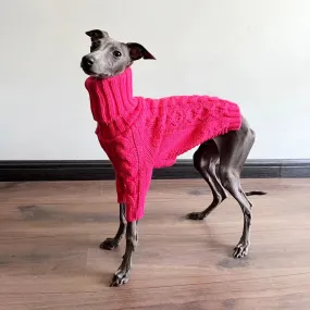 Italian Greyhound Whippet Clothes - Turtleneck Sweater - Handmade Cozy Dog Sweater