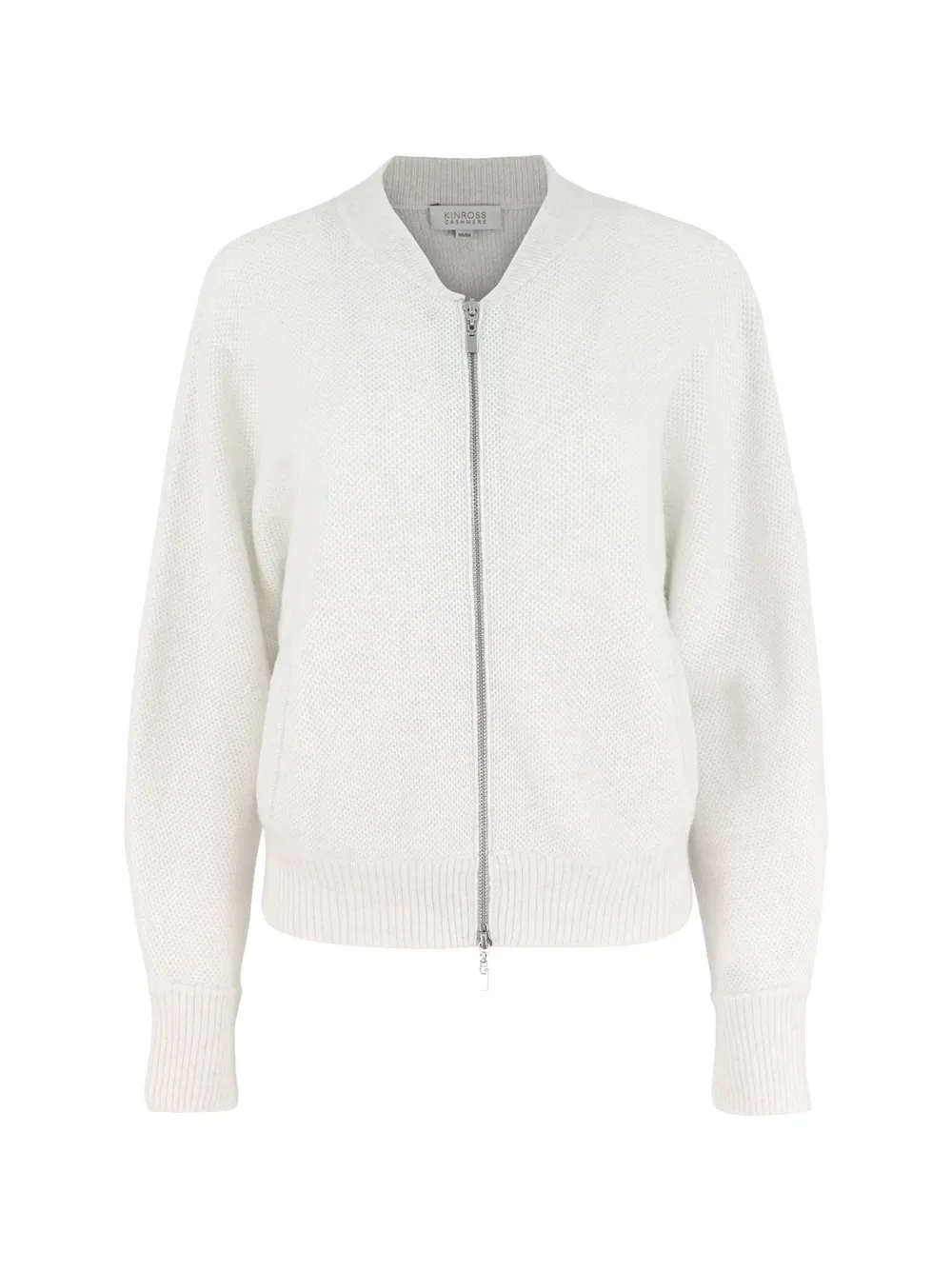 Kinross Cashmere Honeycomb Zip Bomber Jacket (More Colors)