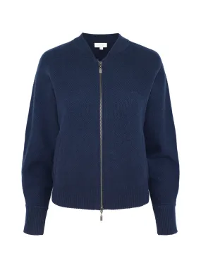Kinross Cashmere Honeycomb Zip Bomber Jacket (More Colors)