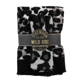 Leopard Scarf/Gloves Gift Set