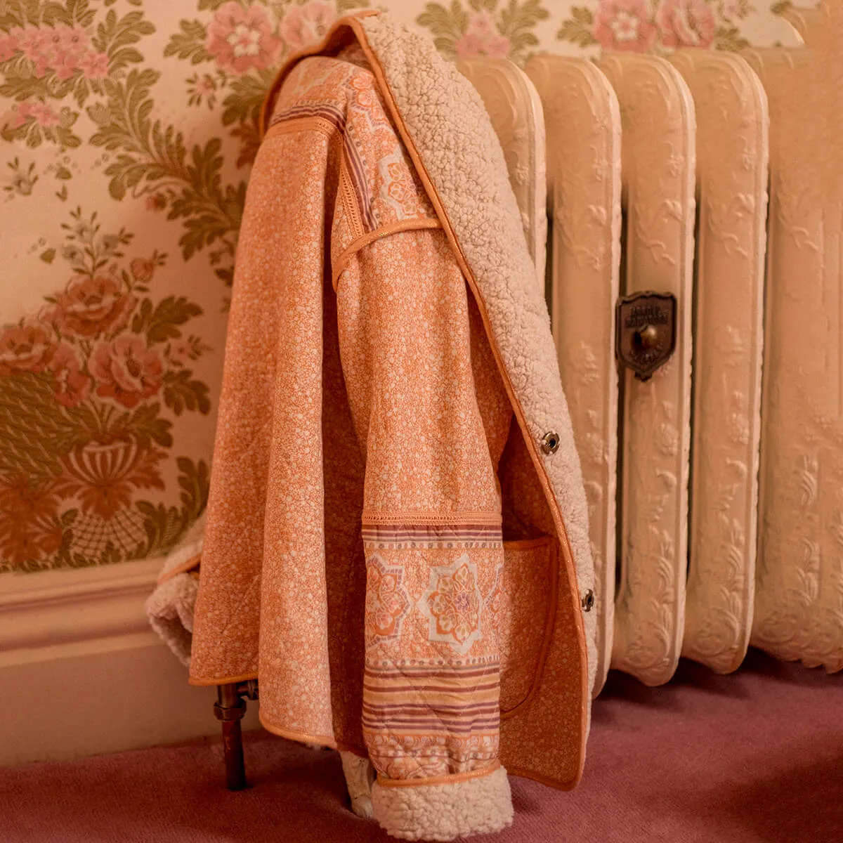 Meadow Jacket in Tuscan Peach by Faune