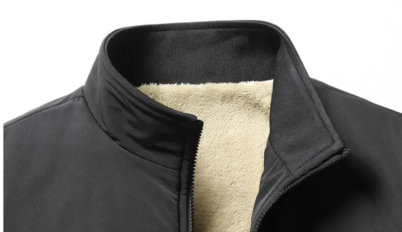 Men Casual Sherpa Lined Bomber Jacket