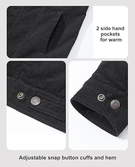 Men's Cargo Jacket - Thermal Lined, Lightweight for Fall & Winter