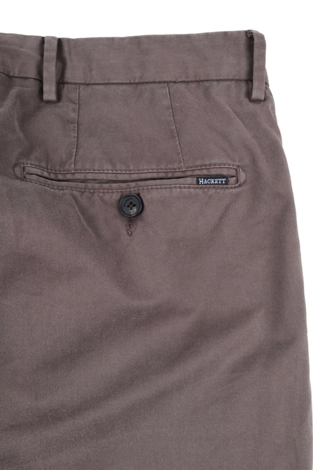 Men's HACKETT LONDON Kensington Brown Cotton Chino Pants Trousers Size 31L