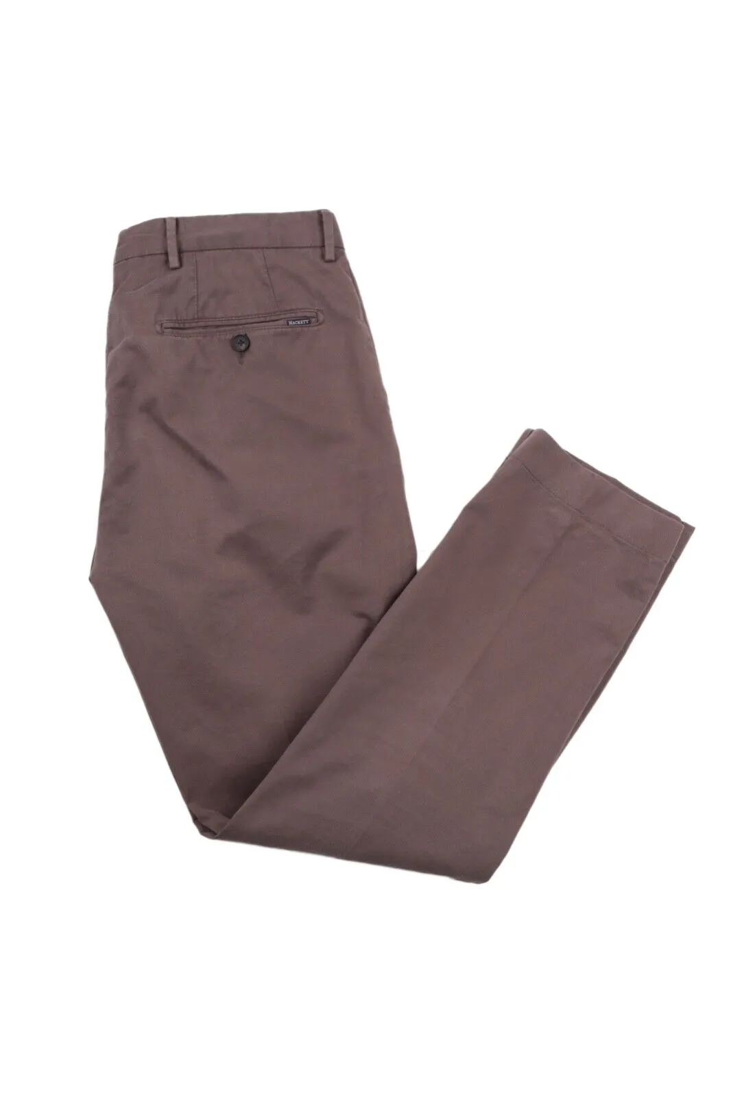 Men's HACKETT LONDON Kensington Brown Cotton Chino Pants Trousers Size 31L